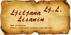 Ljiljana Lišanin vizit kartica